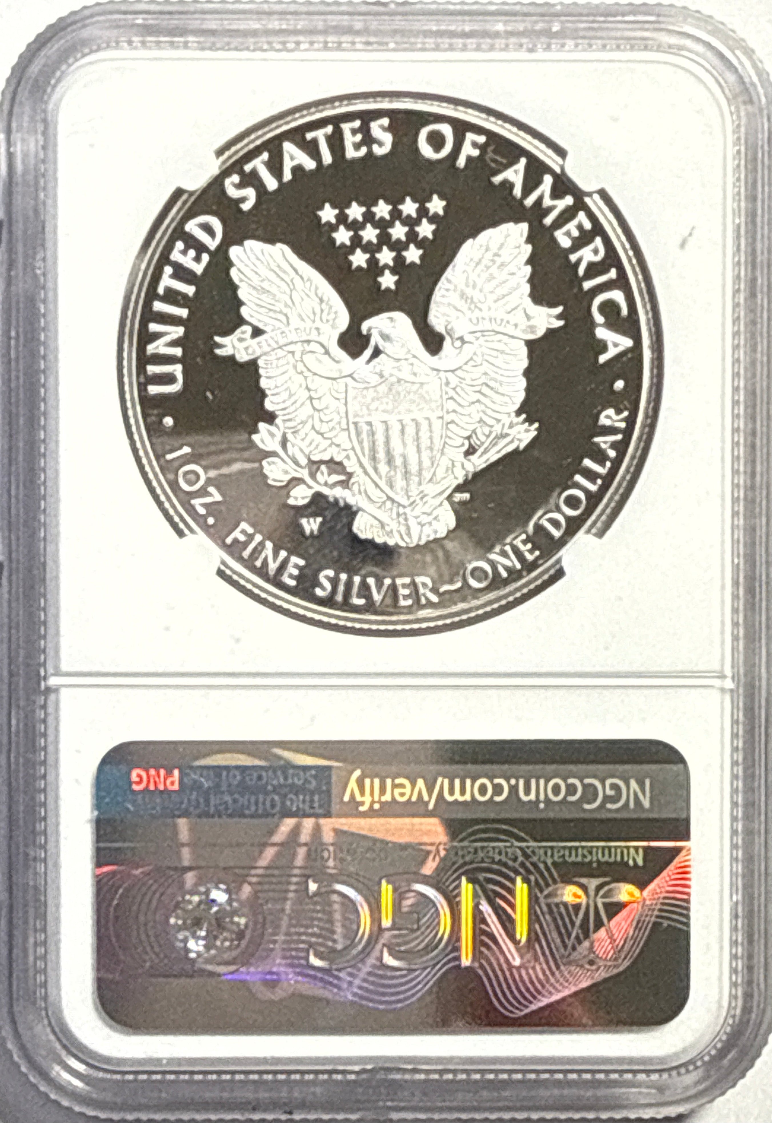 2020-W American Silver Eagle $1 NGC FDI PF70 UCAM Mercanti Hand-Signed Art Label.