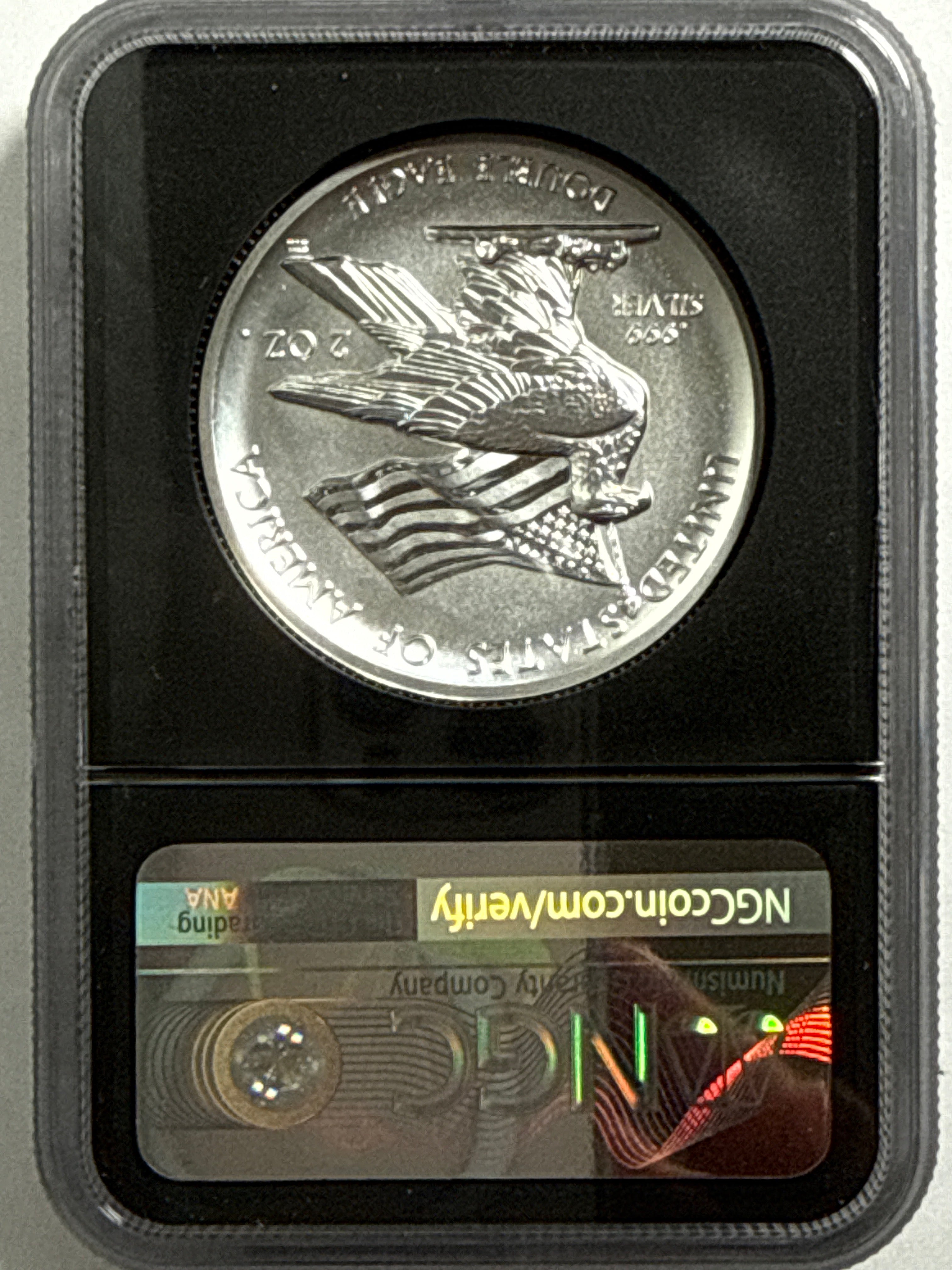 2022 American Silver Eagle 2 OZ High Relief Mercanti Double Eagle NGC FDOI Reverse PF70