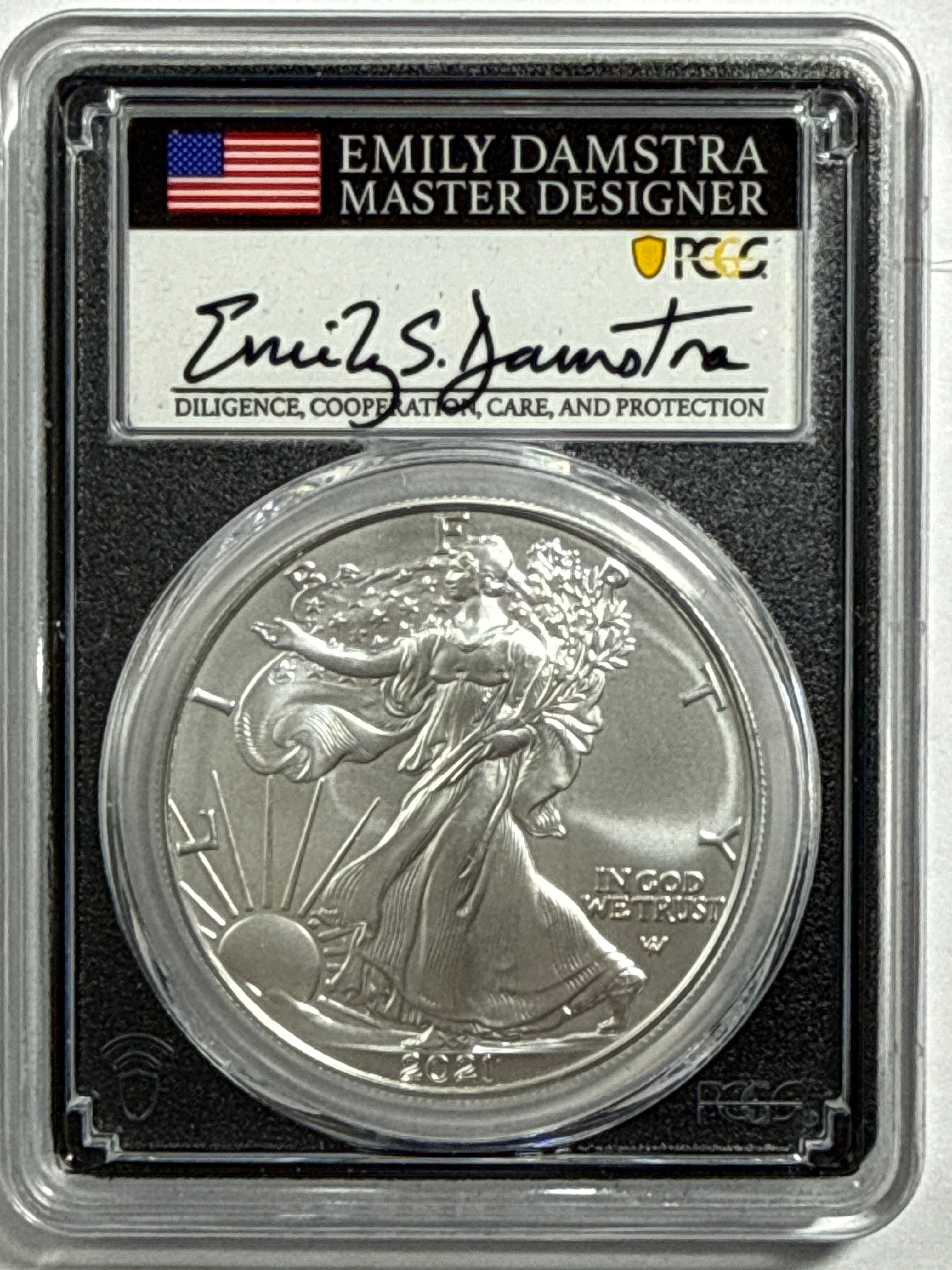 2021-W Burnished American Silver Eagle 3 Piece Set T-2 NGC MS70 FDOI FL Mercanti/Gaudioso/Damstra