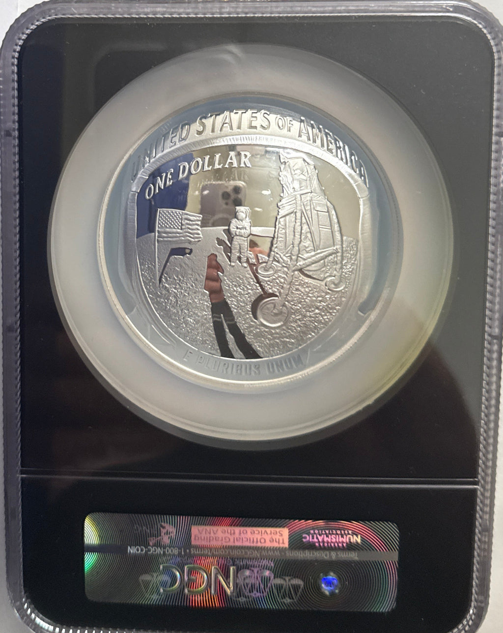 Vintage Vault: 2019 P APOLLO 11 5 OZ .999 Silver $1 NGC 50th Anniversary First 5 oz Commemorative FDI PF70 UCAM Charlie Duke Hand-Signed.