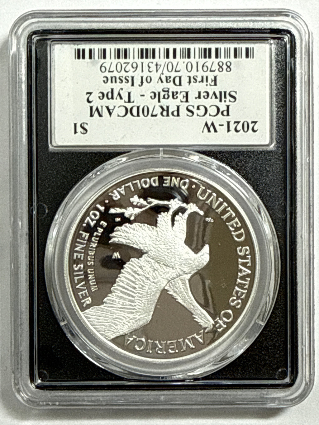 2021-W American Silver Eagle T-2 3-Coin Box Set NGC PF70 UCAM/PCGS PR70 DCAM FDOI Mercanti/Gaudioso/Damstra