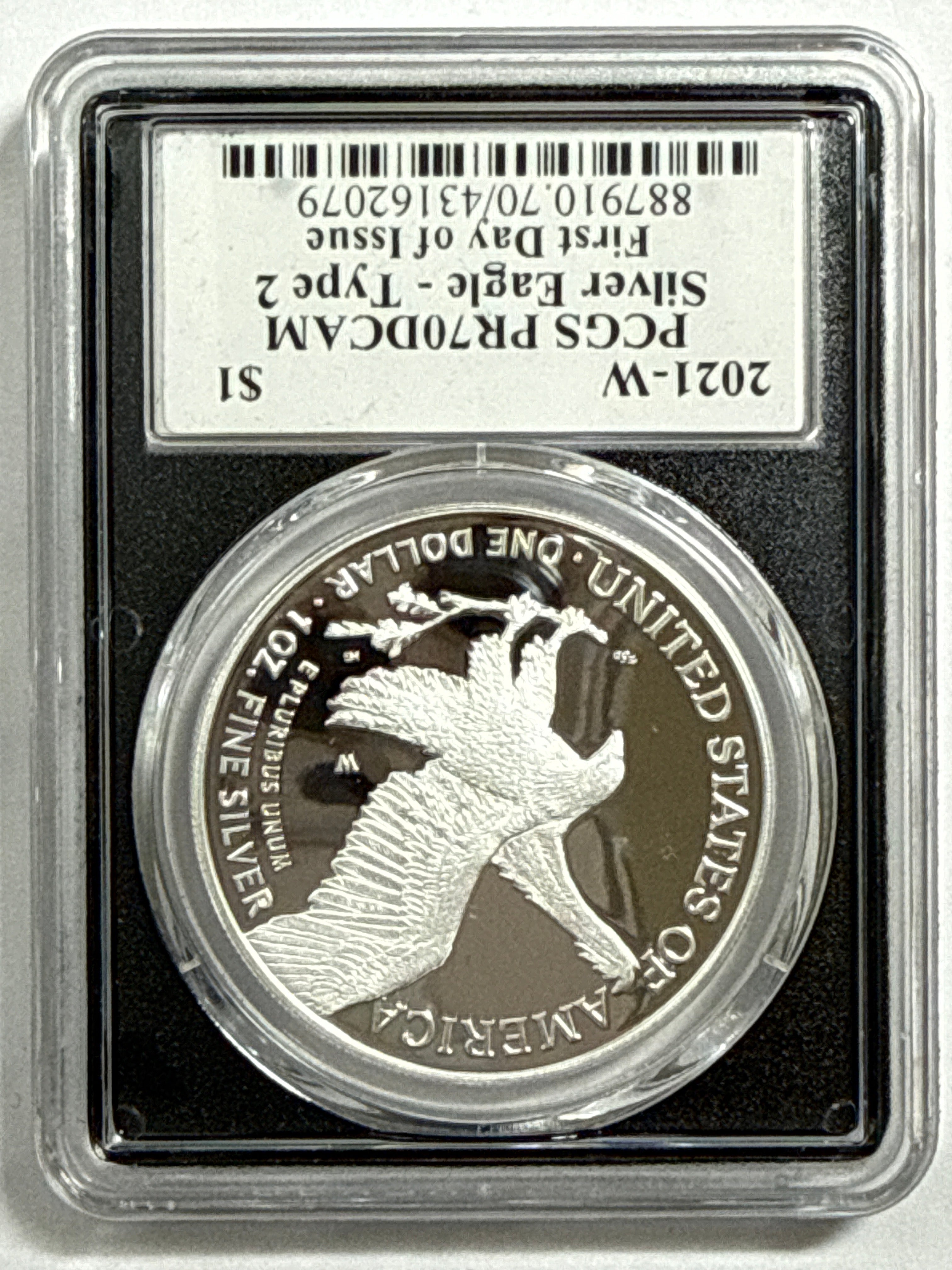 2021-W American Silver Eagle T-2 3-Coin Box Set NGC PF70 UCAM/PCGS PR70 DCAM FDOI Mercanti/Gaudioso/Damstra