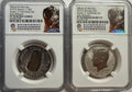 Vintage Vault: 2019-S Appollo 11 50C Half Dollar Set ER PF70 UCAM NGC Kennedy 50C Appollo 11 Half Dollar Set ER PF70 ENCH REV PF NGC 2-Coin Box Set.