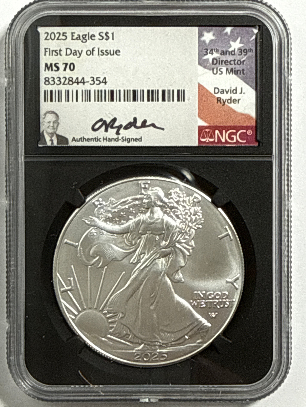 2025 American Silver Eagle 5-Coin Box Set NGC/PCGS FDOI MS70 NMercanti/Gaudioso/Ryder/Frost/Damstra