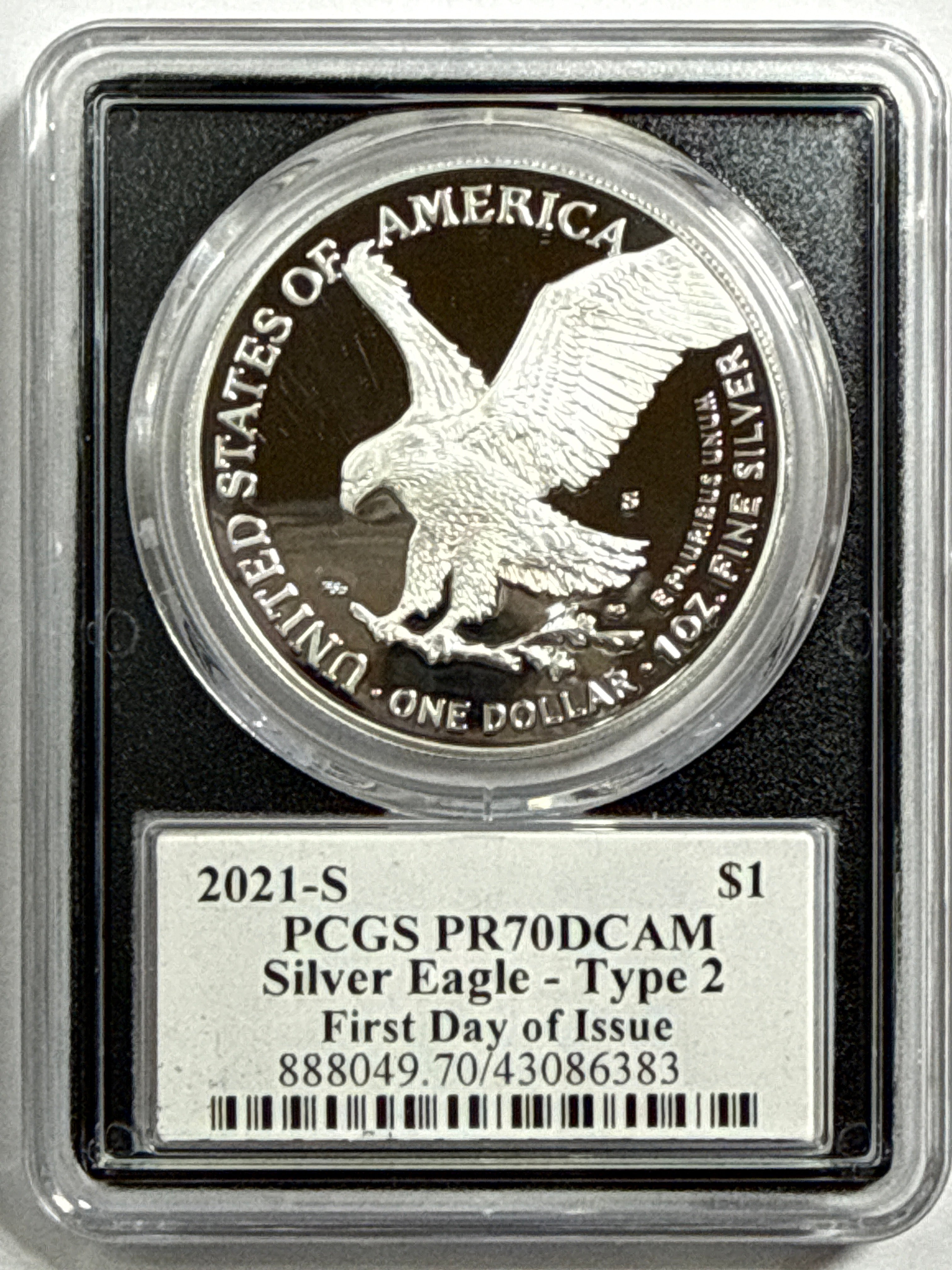 2021-S American Silver Eagle T-2 NGC/PCGS 3-Coin Box Set FDOI PF70 UCAM/PR70 DCAM FL Mercanti/Gaudioso/Damstra