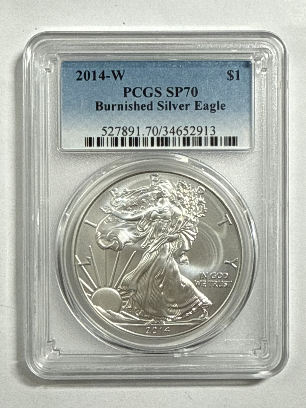 2014-W Burnished American Silver Eagle PCGS SP70