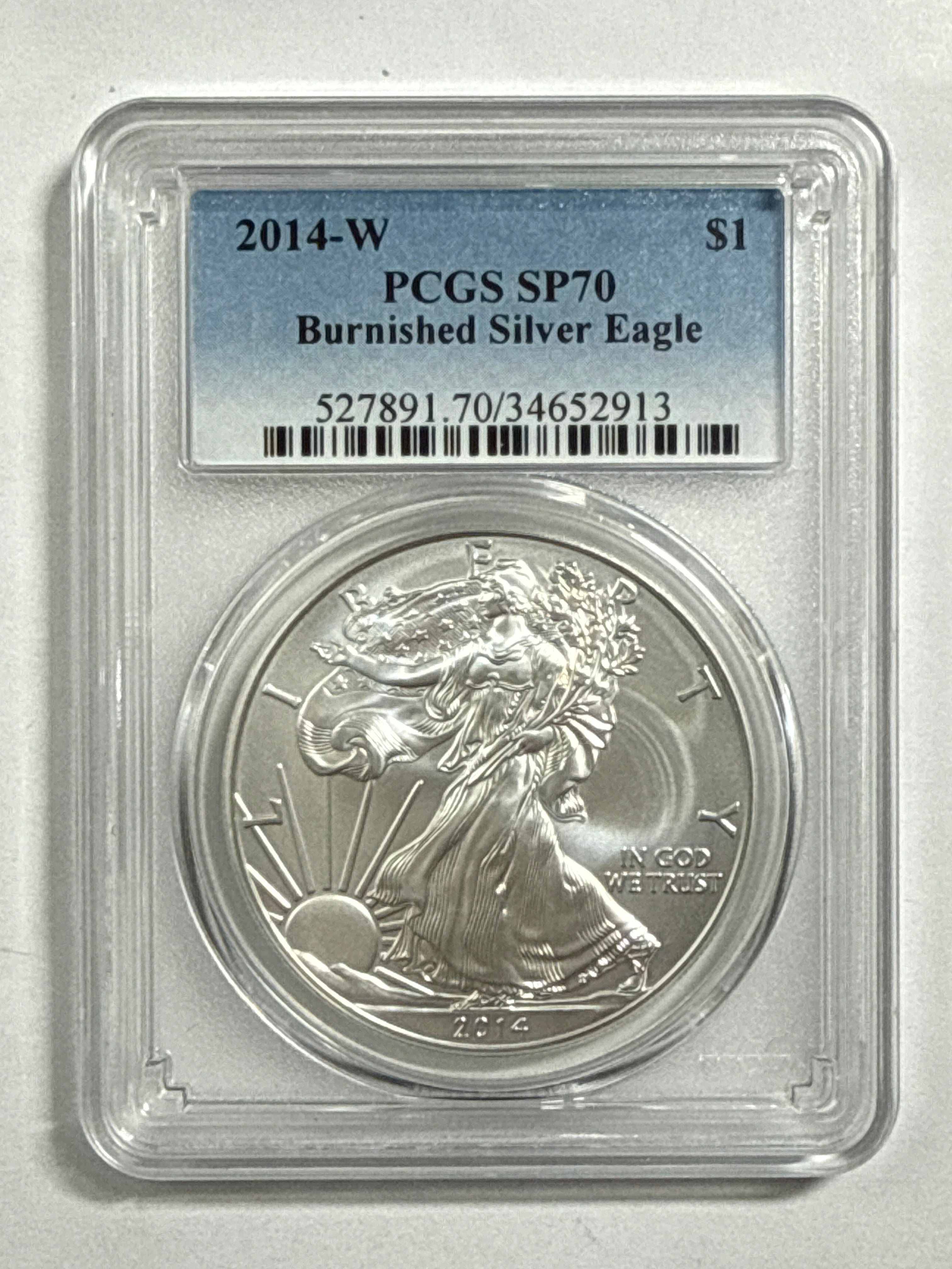2014-W Burnished American Silver Eagle PCGS SP70
