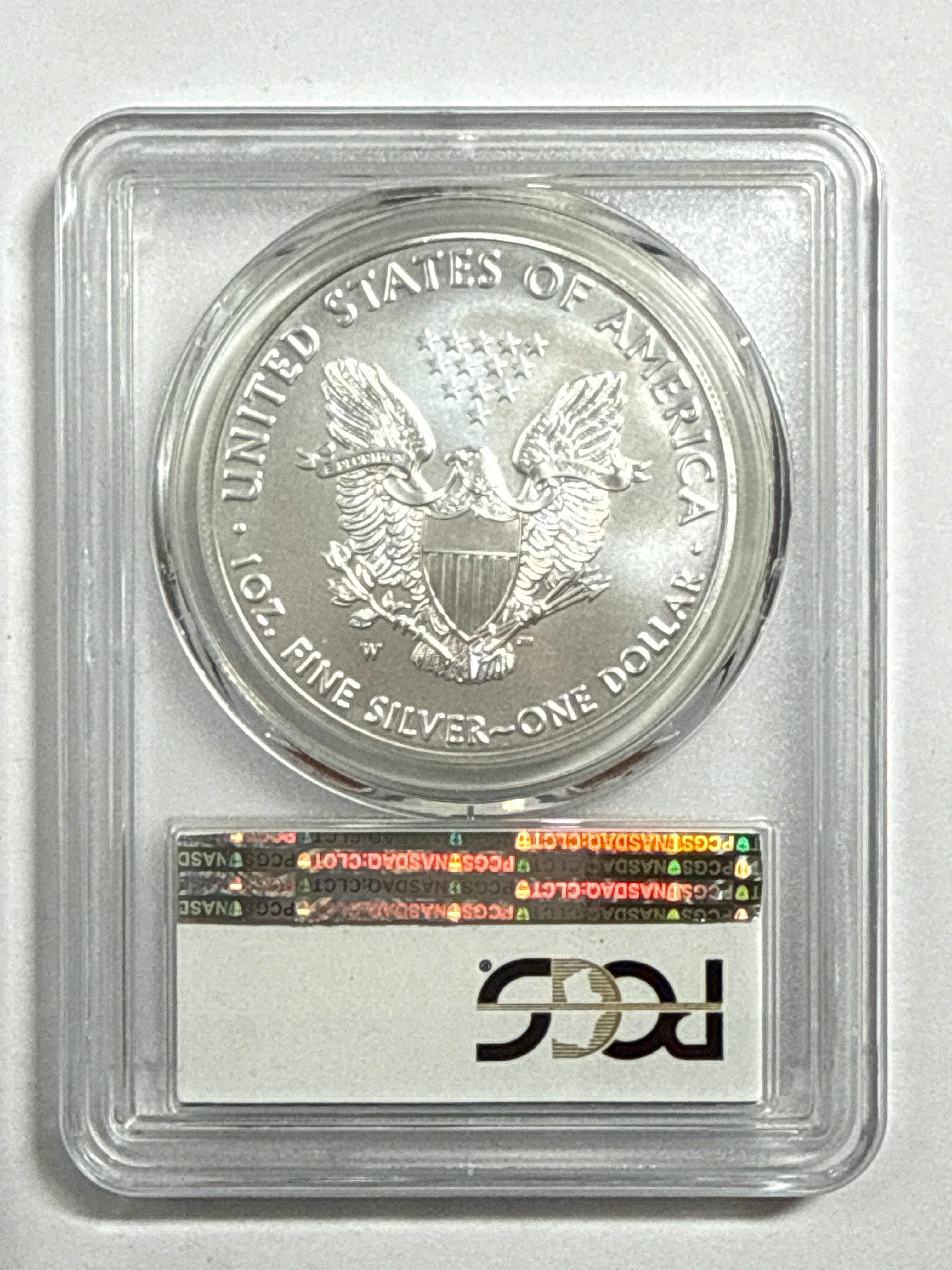 2018-W Burnished American Silver Eagle PCGS SP70 FS West Point Label