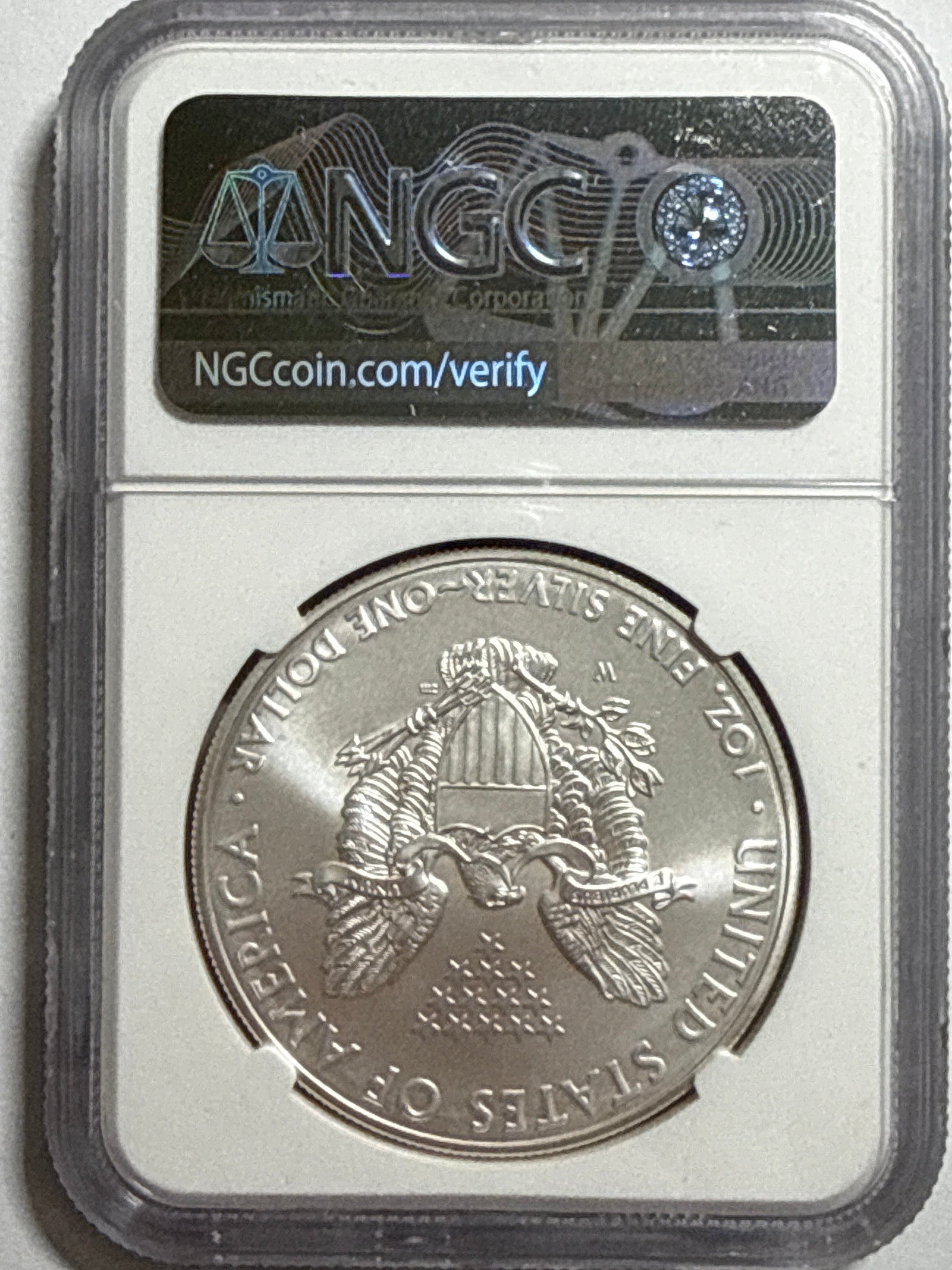 2008-W Burnished American Silver Eagle NGC MS70 Mike Castle Hand Signed