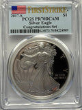 2017-S American Silver Eagle PCGS FS PR70 DCAM Congratulations Set