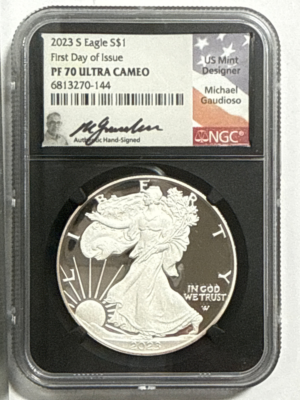 2023-S American Silver Eagle 5_coin Box Set NGC/PCGS FDOI PF70 UCAM/PR70 DCAM Mercant/Gaudioso/Jones/Ryder/Damstra