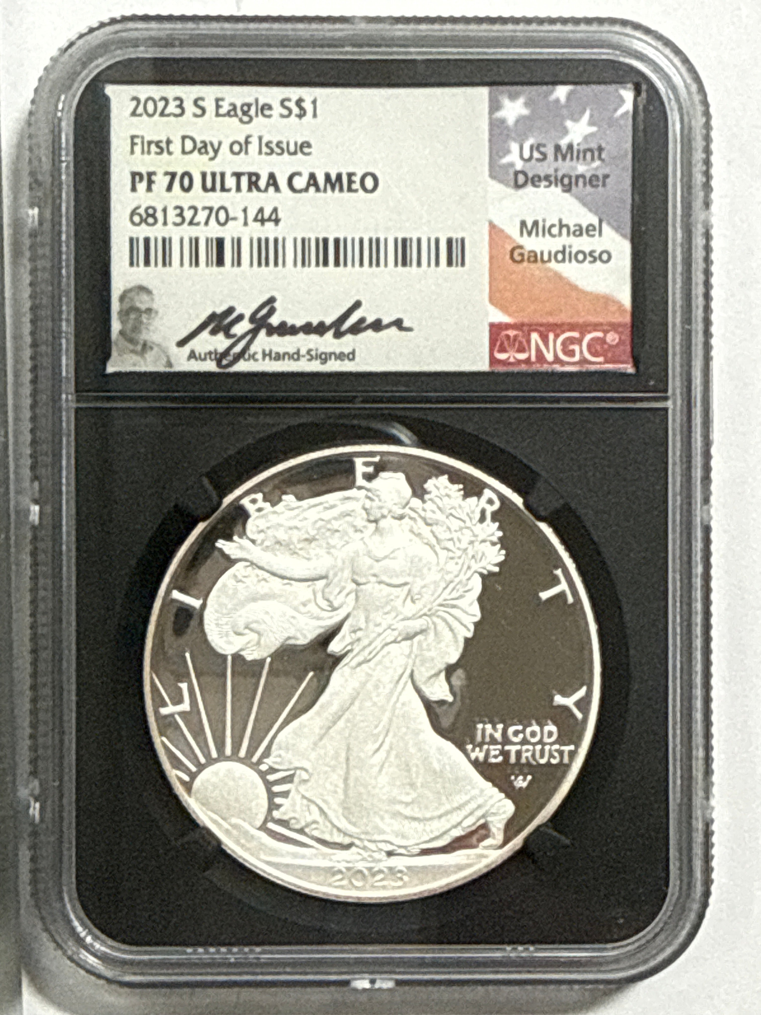 2023-S American Silver Eagle 5_coin Box Set NGC/PCGS FDOI PF70 UCAM/PR70 DCAM Mercant/Gaudioso/Jones/Ryder/Damstra