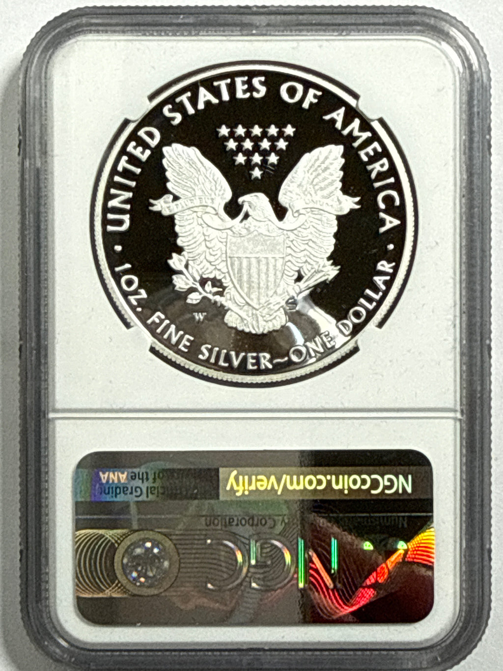 2020-W V75 American Silver Eagle WWII Privy Mark NGC PF70 UCAM FDOI Art Label Mercanti