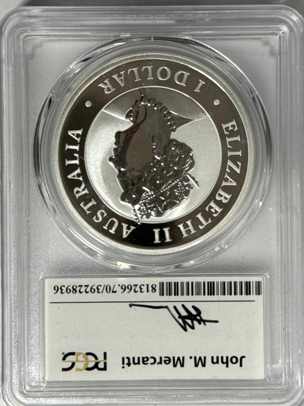 2020P Australia $1 Silver Wedge-Tailed Eagle PCGS MS70 Mercanti