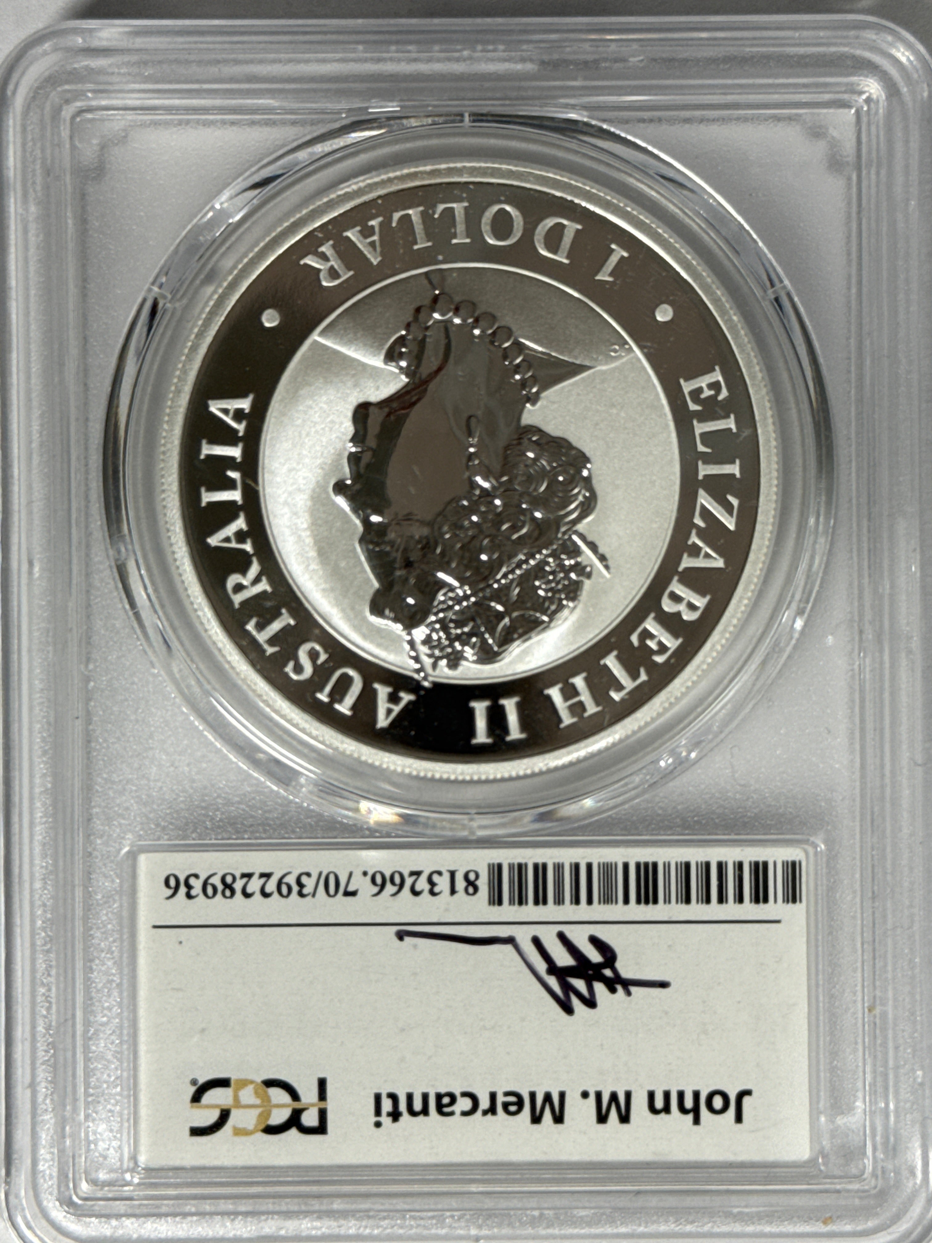 2020P Australia $1 Silver Wedge-Tailed Eagle PCGS MS70 Mercanti