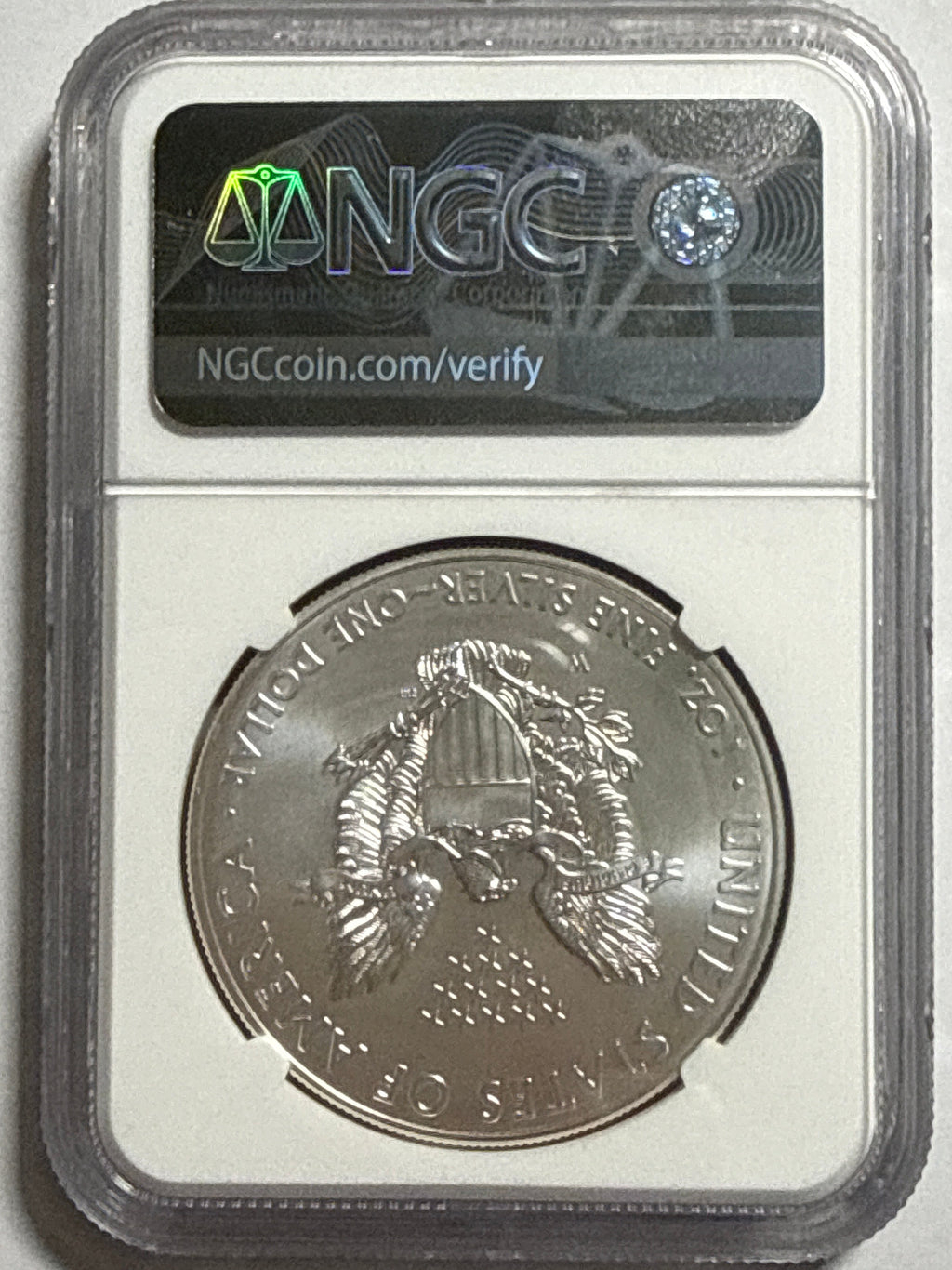 2014-W Burnished American Silver Eagle NGC MS70 Edmund C. Moy Hand Signed