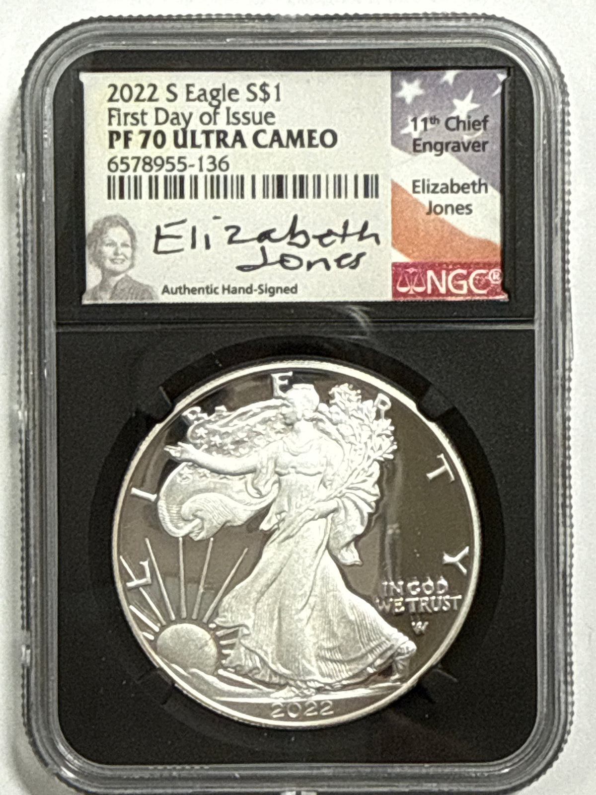 2022-S American Silver Eagle 5-Coin Box Set NGC/PCGS FDOI PF70 UCAM/PR70 DCAM Mercant/Gaudioso/Jones/Ryder/Damstra