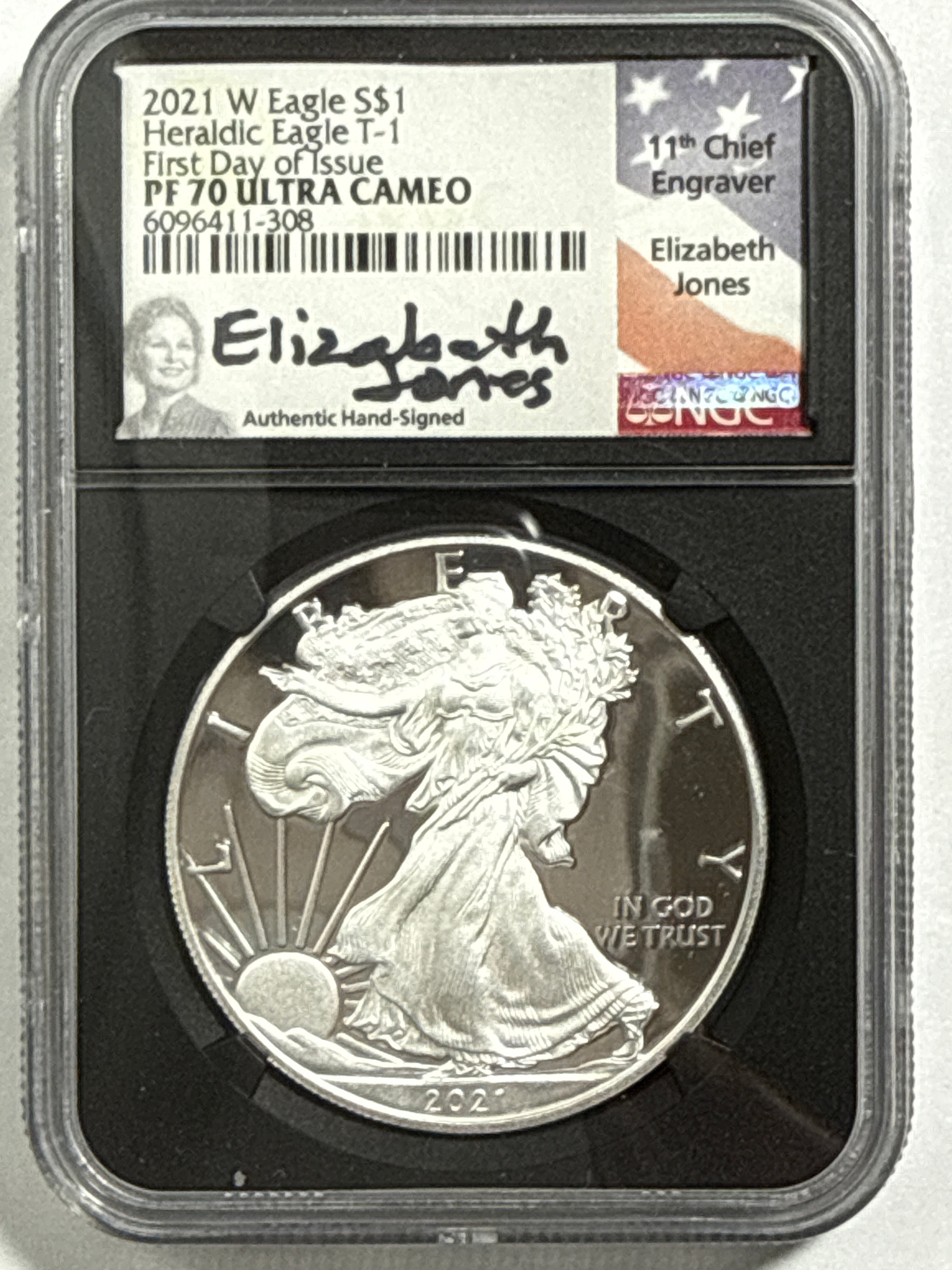 2021-W American Silver Heraldic Eagle T-1 3 Piece Set NGC FDOI PF70 UCAM Mercanti/Jones/Moy Hand Signed