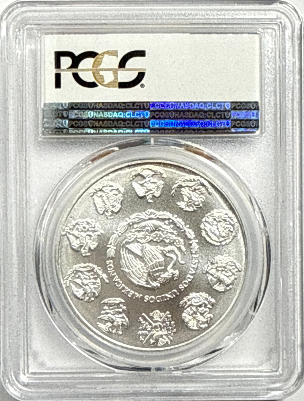 2019-Mo Mexico Silver Libertad 1 Onza PCGS FS MS70 Flag Top Label