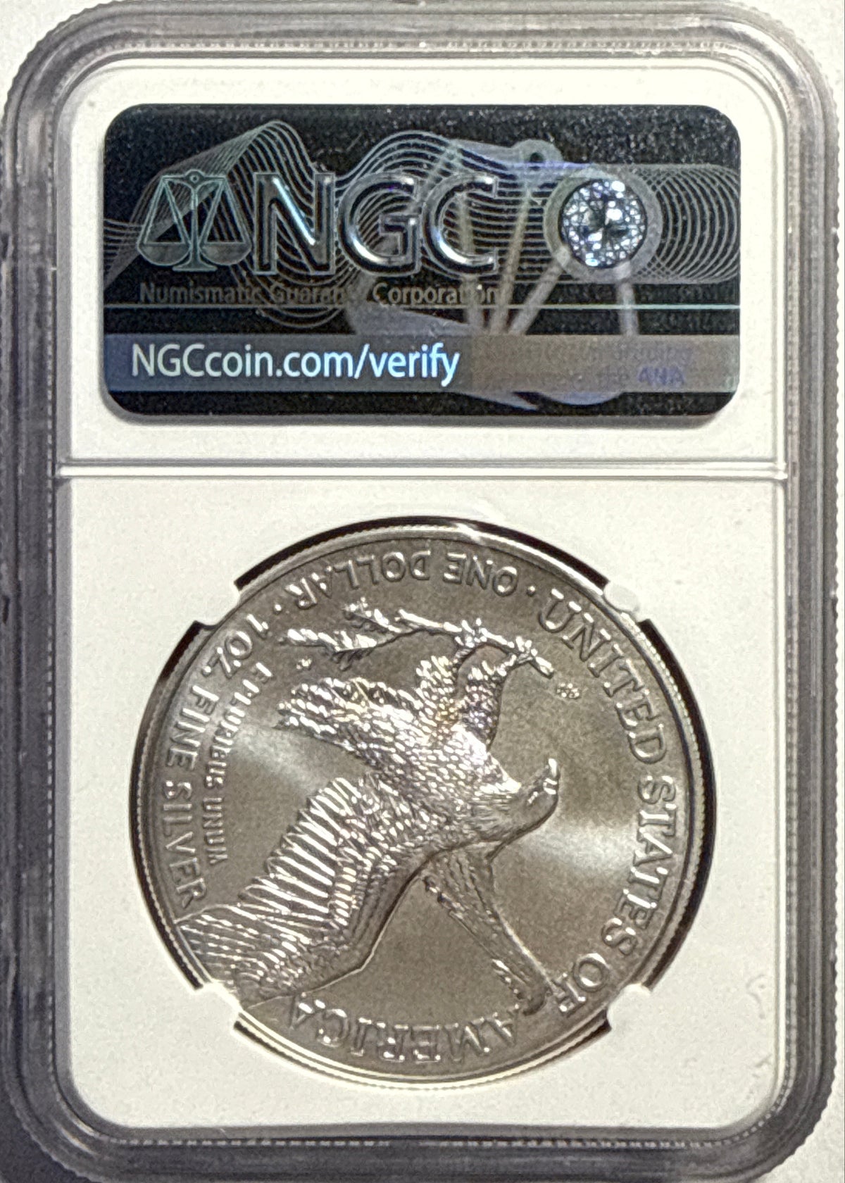 2021 American Silver Eagle $1 NGC Eagle Landing T-2 ER MS70 Mercanti Hand-Signed.