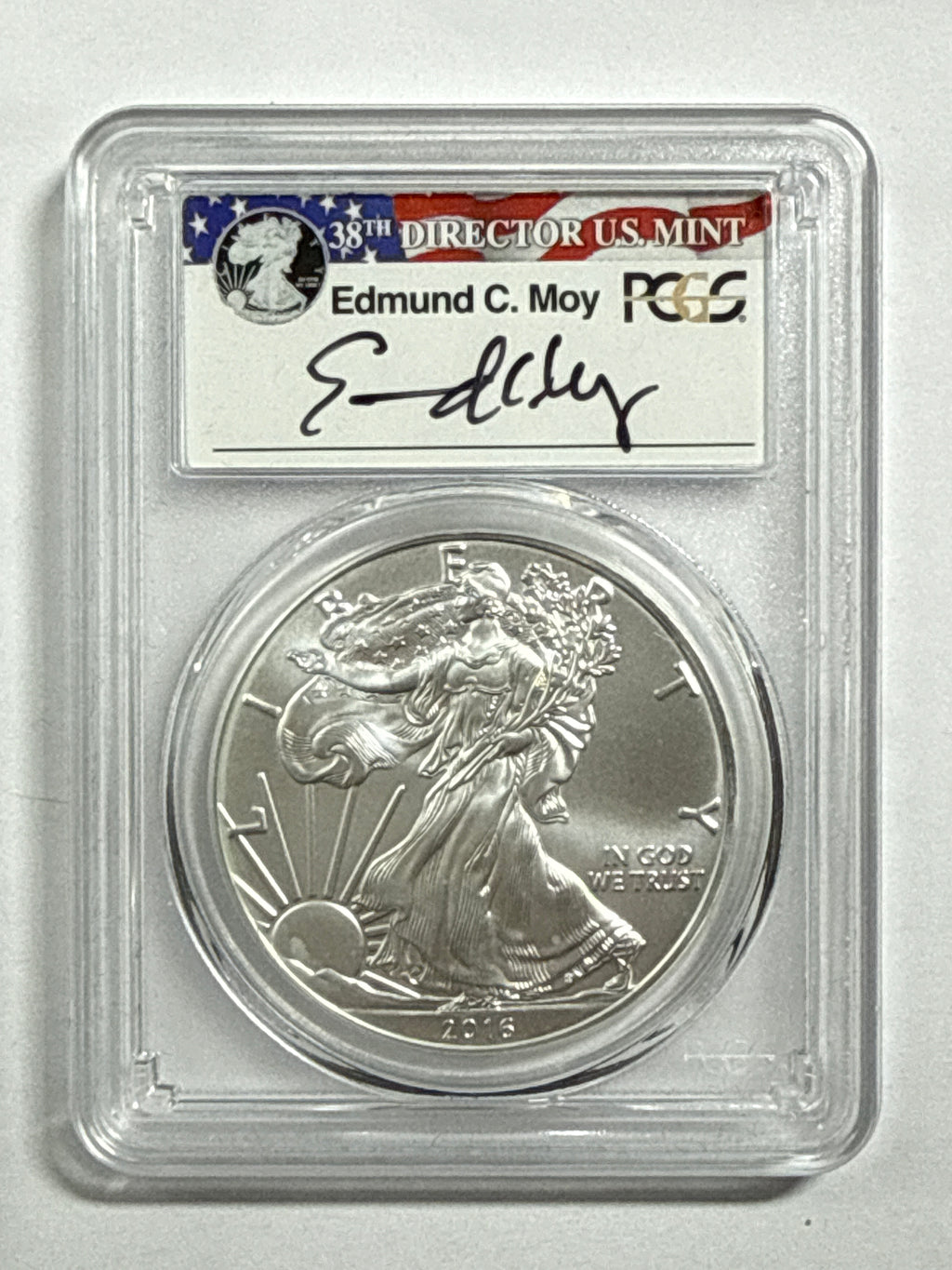 2016-W Burnished American Silver Eagle PCGS SP70 LE 30th Anniversary Edmund Moy