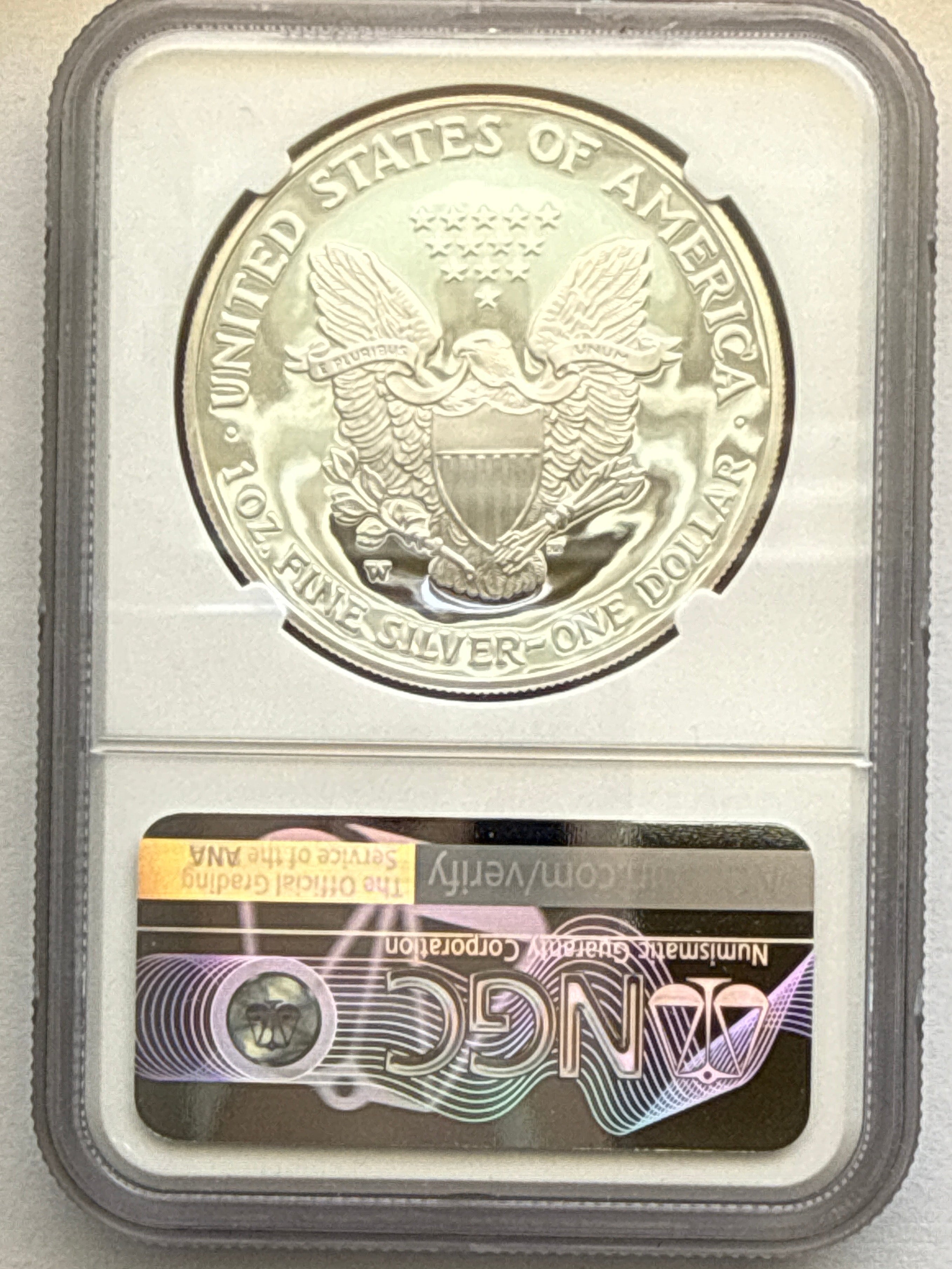 2006-W American Silver Eagle NGC 1 oz PF70 UCAM  J. M. Mercanti hand signed pop #20 Art Label