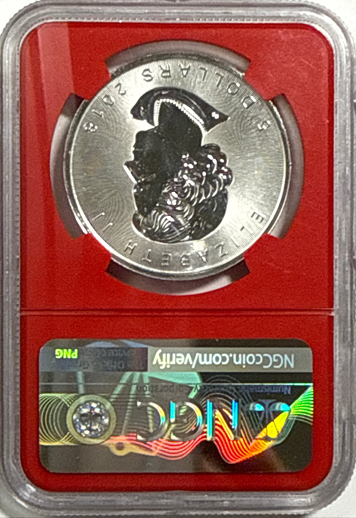2018 Canada $5 Silver Maple Leaf -Incluse Design NGC ER MS70