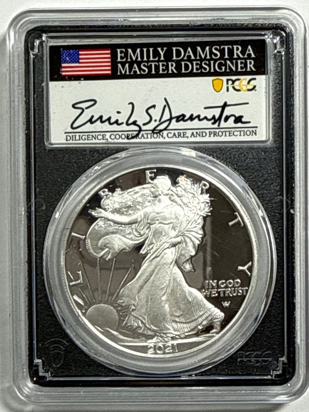 2021-W American Silver Eagle T-2 5 Piece Set NGC FDOI PF70 UCAM Mercanti/Gaudioso/Jones/Moy/Damastra Hand Signed