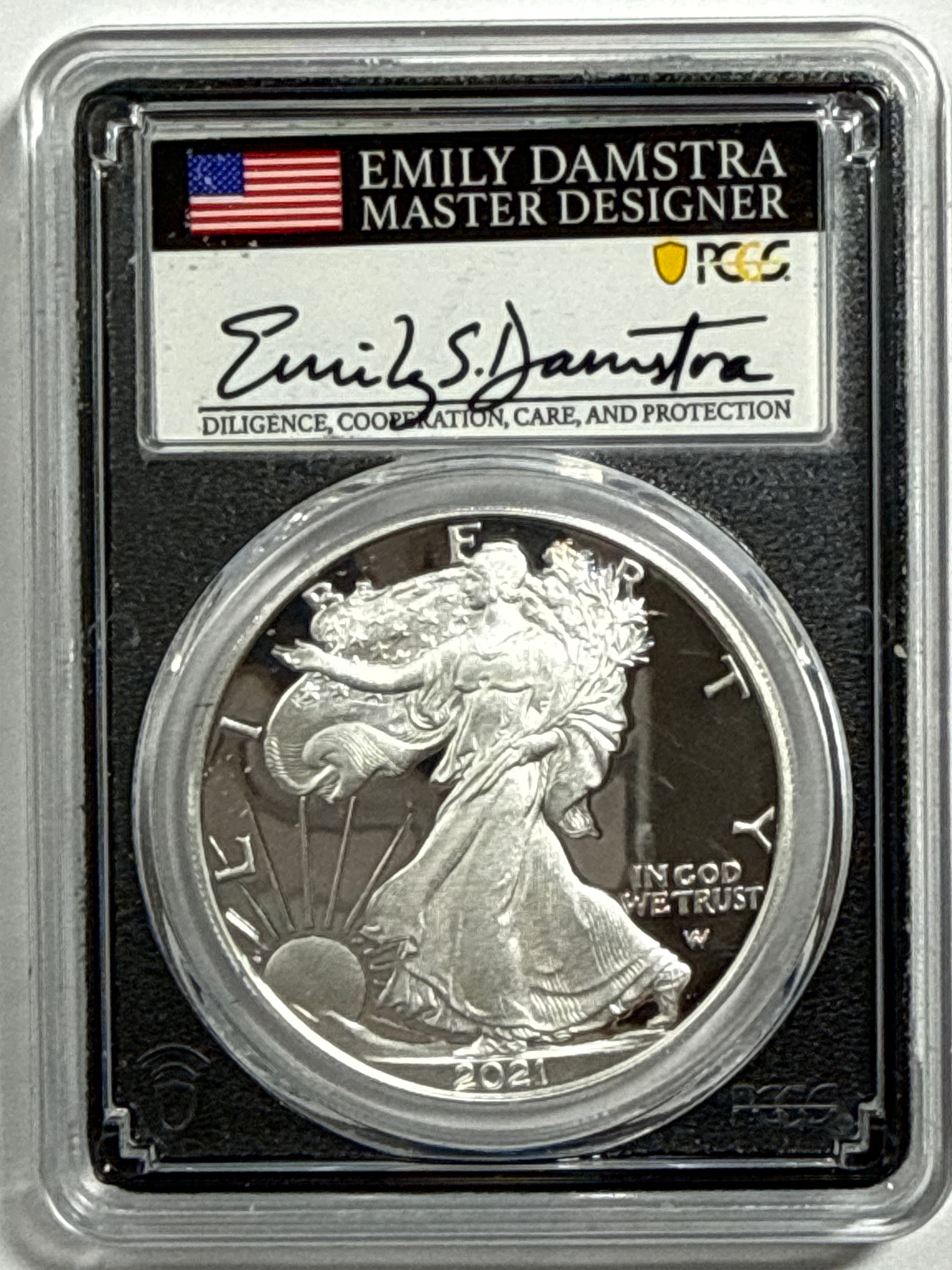 2021-W American Silver Eagle T-2 5 Piece Set NGC FDOI PF70 UCAM Mercanti/Gaudioso/Jones/Moy/Damastra Hand Signed