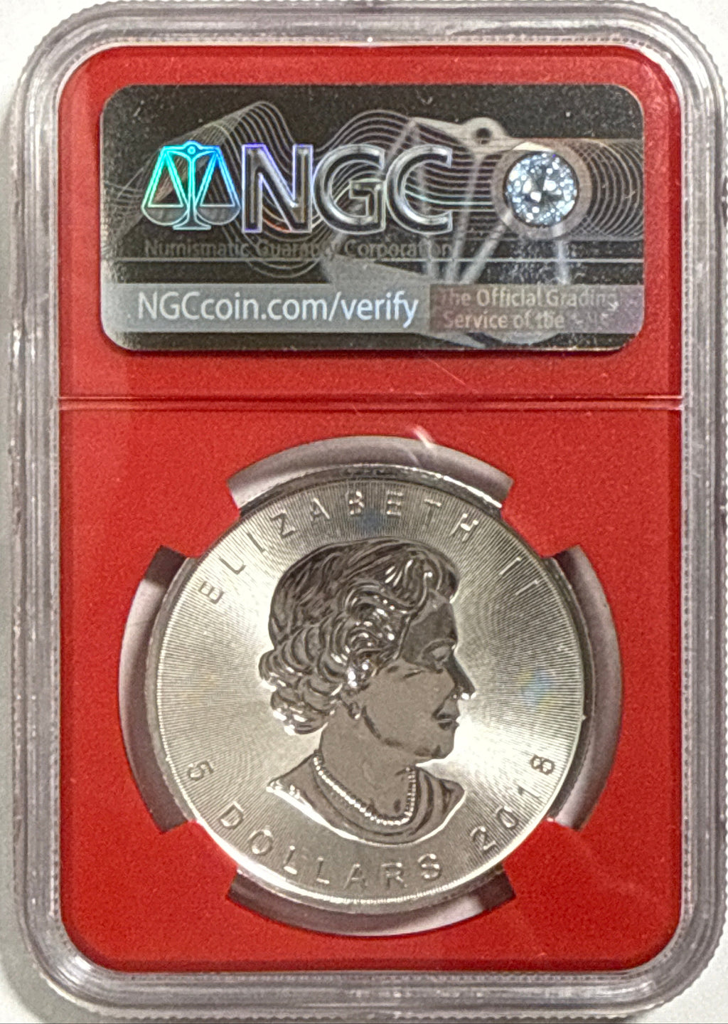 2018 Canada $5 Silver Maple Leaf -Incluse Design NGC ER MS70