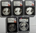 2024-W American Silver Eagle 5 Coin Set NGC FDOI PF70 UCAM/PR70 DCAM Gaudioso/Mercanti/Ryder/Jopnes/Damstra