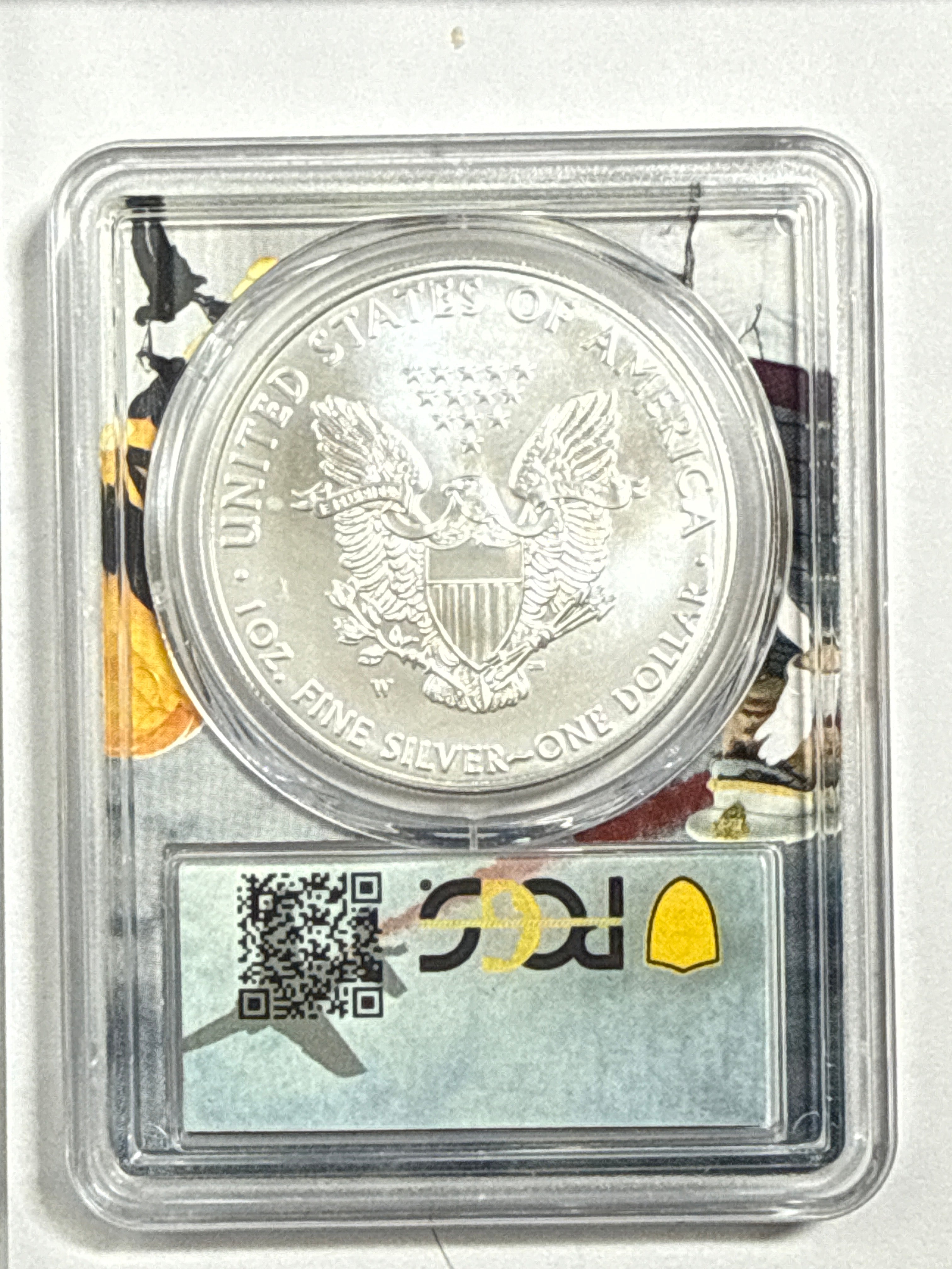 2020-W Burnished American Silver Eagle PCGS SP70 FDOI WP Label