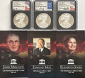 2021-W American Silver Heraldic Eagle T-1 3 Piece Set NGC FDOI PF70 UCAM Mercanti/Jones/Moy Hand Signed