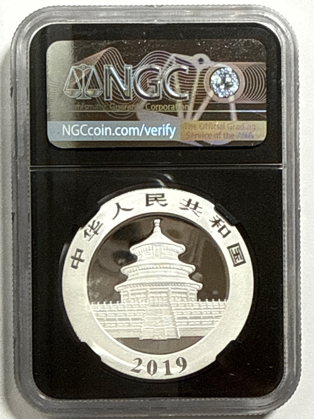 2019 China Silver Panda 10 Yuan NGC Early Release MS70 Great Wall Label