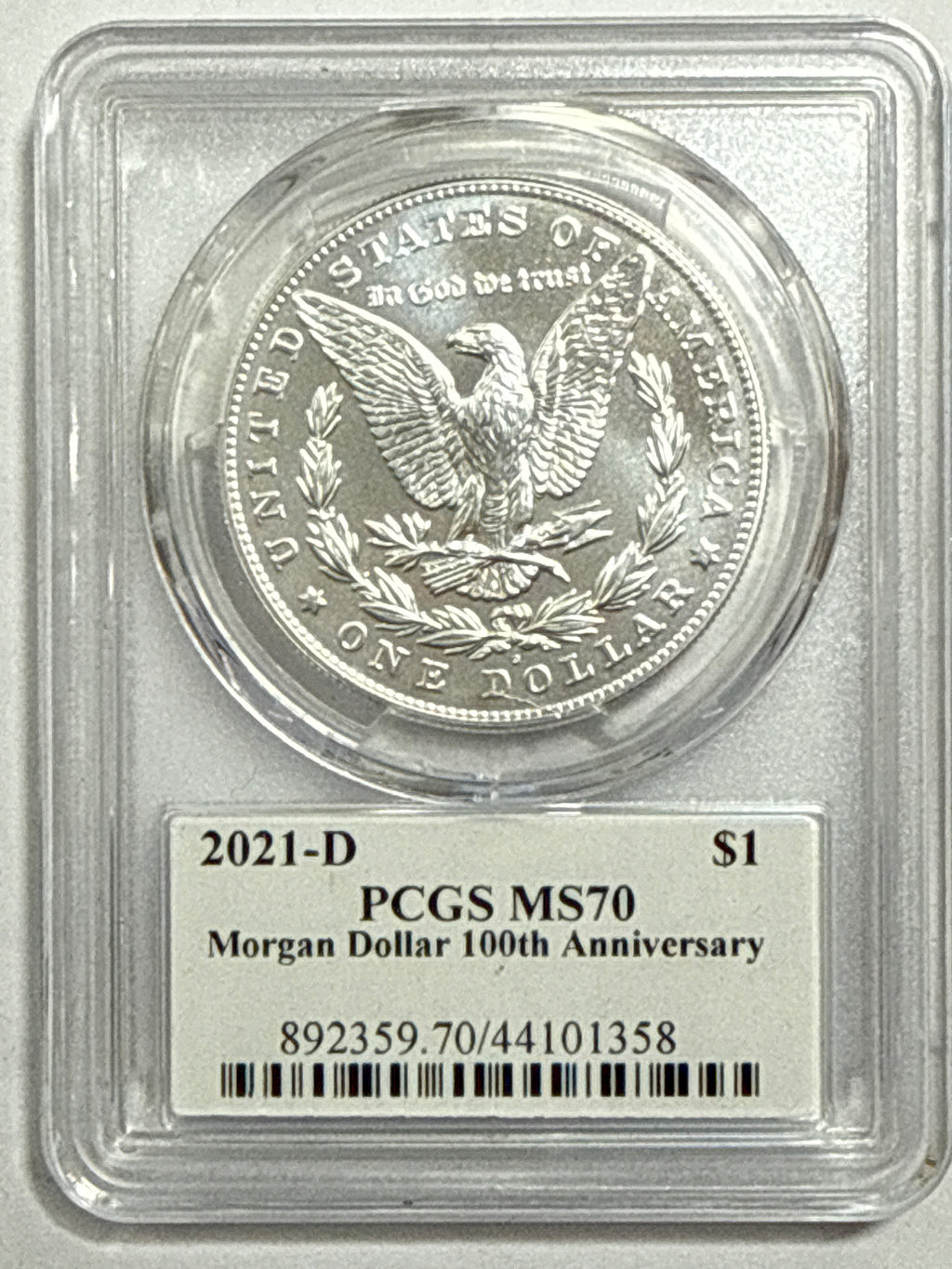 2021-D Morgan Silver Dollar PCGS 100th Anniverary Thomas Clevland