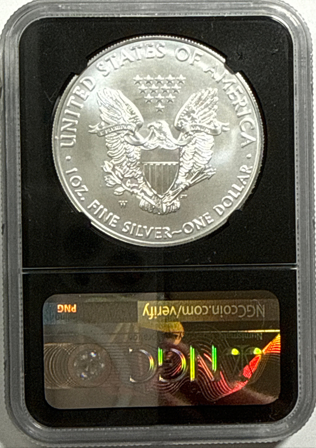 2020-W Burnished American Silver Eagle NGC FDI MS70 J. Mercanti Hand Signed.