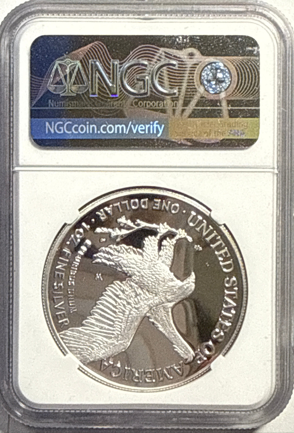2021 American Silver Eagle $1 ER Eagle Landing T-2 NGC FDI MDS70