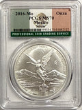 2016-Mo Mexico Silver Libertad 1 Onza PCGS MS69