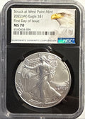 2022-W American Silver Eagle $1 NGC FDI MS70 Eagle 70 Label Black Core