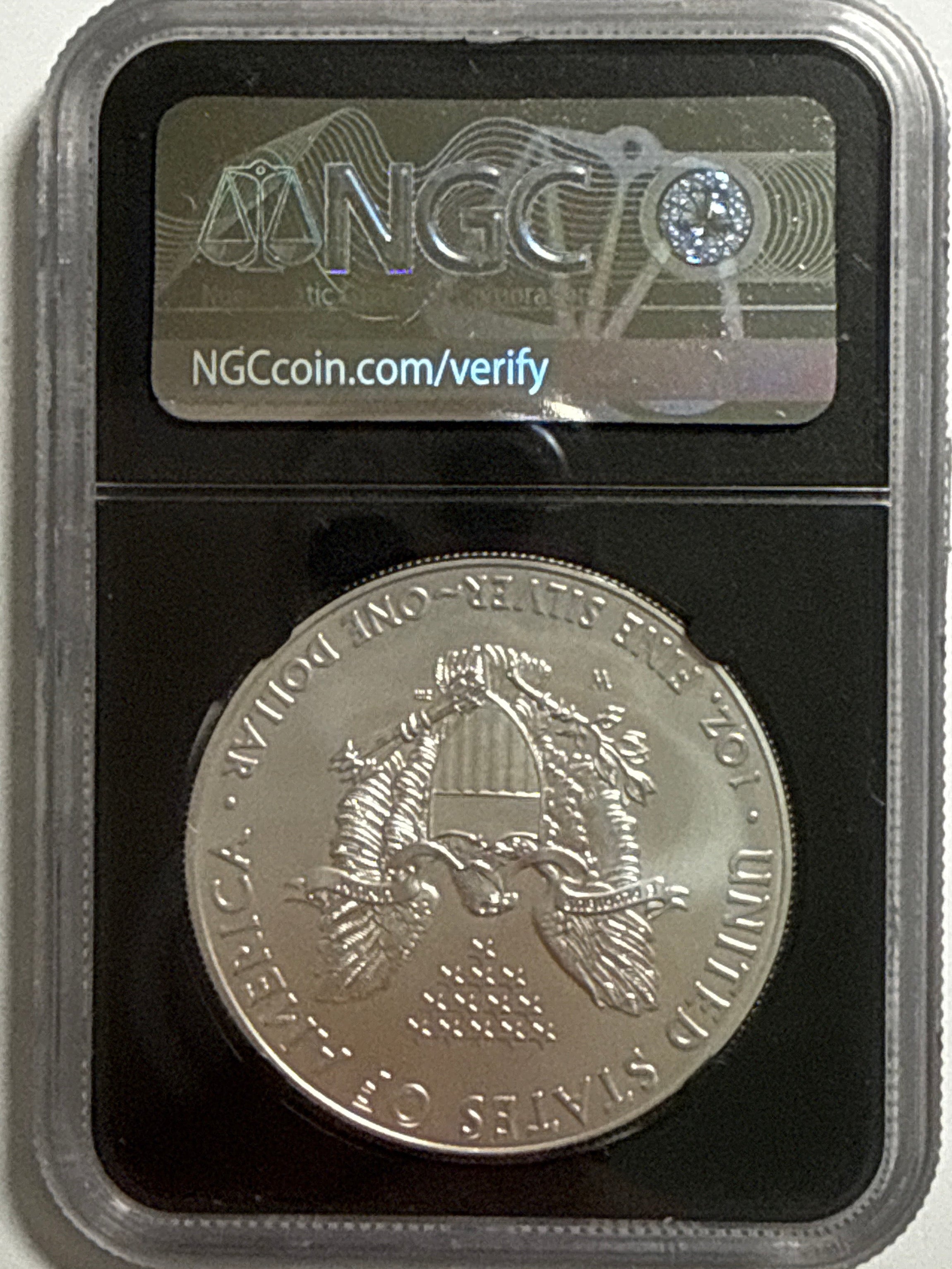 2011-W Burnished American Silver Eagle NGC MS70 Black Label