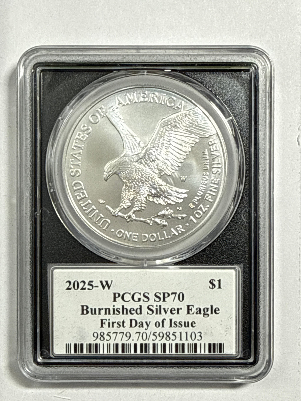 2025-W Burnished American Silver Eagle 5 Piece Set NGC MS70 FDOI Mercanti/Gaudioso/Ryder/Frost/Damstra with sisplay box