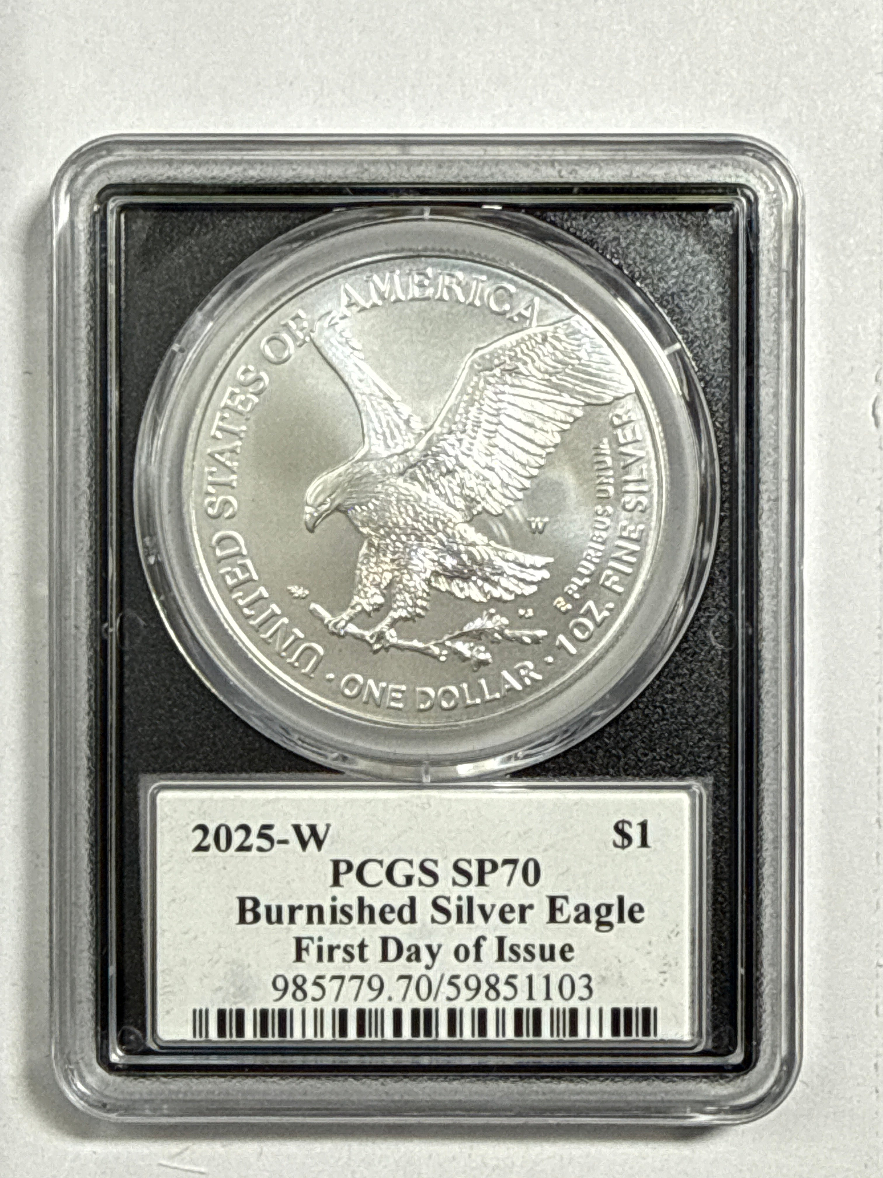 2025-W Burnished American Silver Eagle 5 Piece Set NGC MS70 FDOI Mercanti/Gaudioso/Ryder/Frost/Damstra with sisplay box