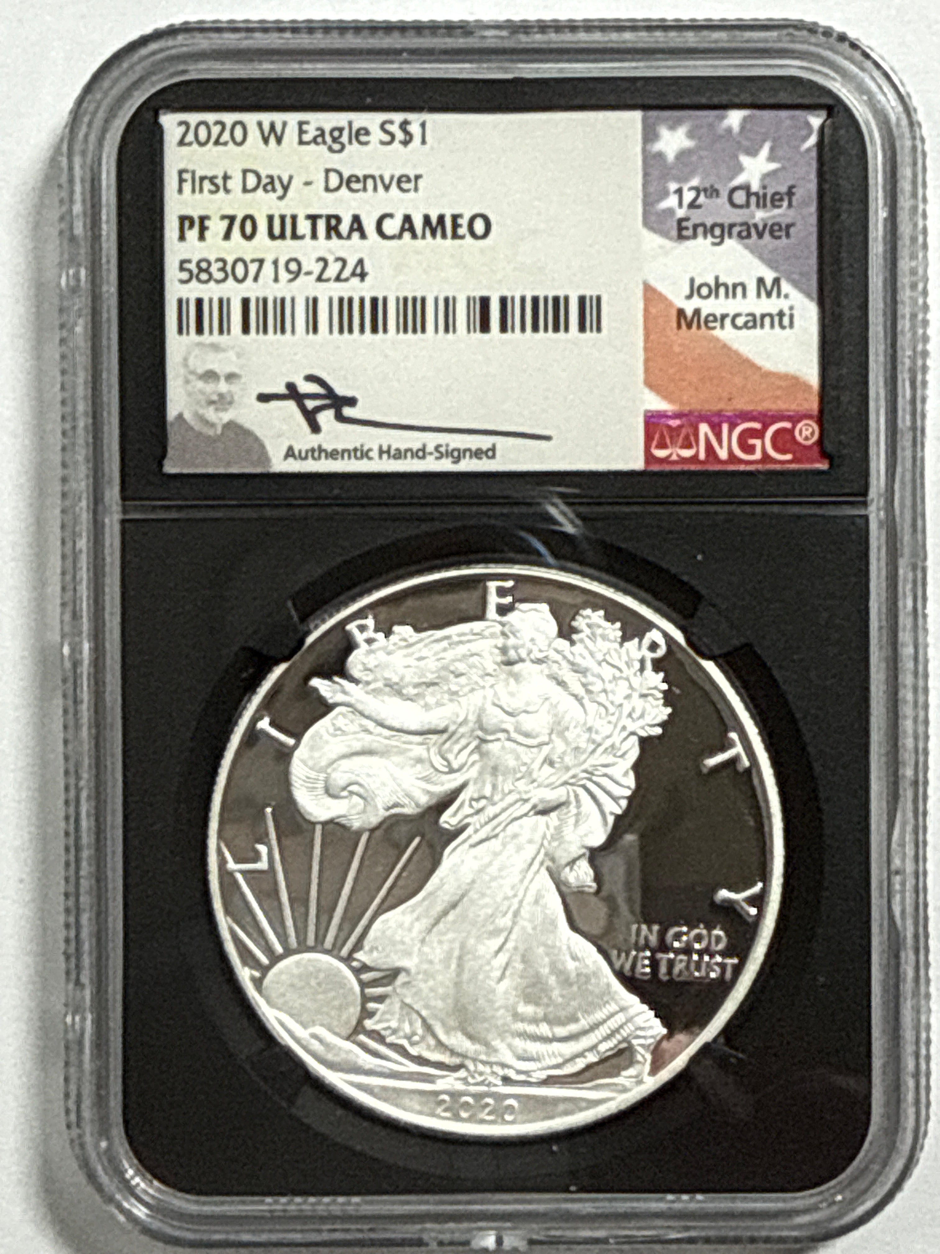 2020-W American Silver Eagle 9 Piece Set NGC PF70 UCAM First Day - Denver/Philadelphia/Washington Mercanti/Moy/Jones