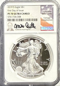 2019-S American Silver Eagle $1 NGC FDI PF70 UCAM Mike Castle Hand-Signed