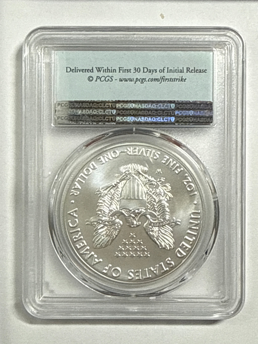 2018-W Burnished American Silver Eagle PCGS SP70 FS Flag Label