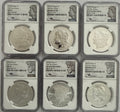 2024-P/S Morgan Silver Dollar 6 piece set NGC FDOI MS70/Reverse PF70/PF70 UMC Mercant Hand Signed