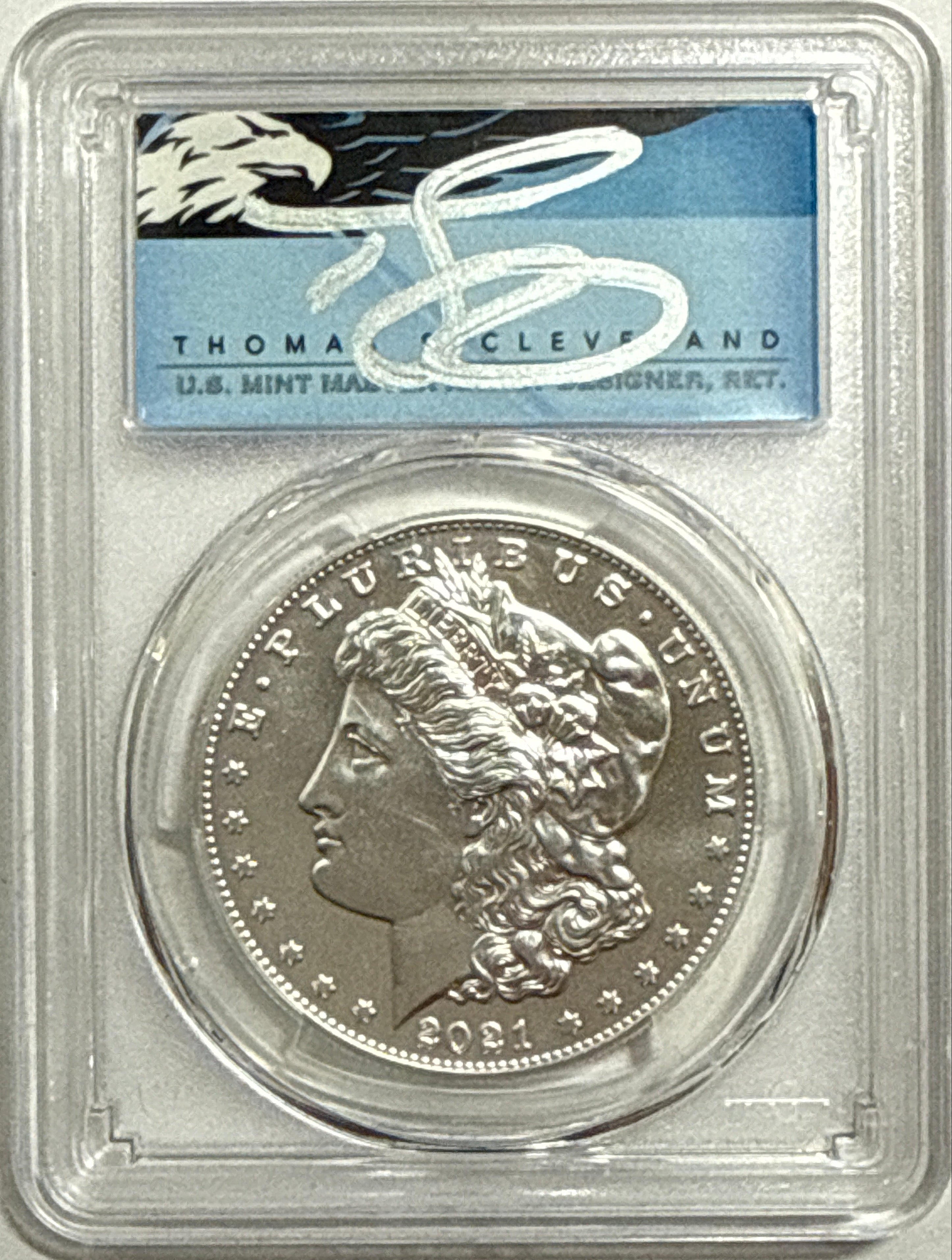 2021-D Morgan Silver Dollar PCGS 100th Anniverary Thomas Clevland