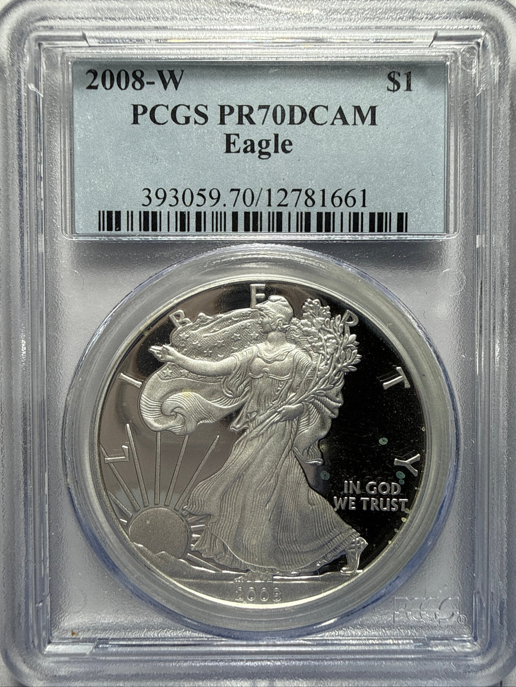 2008-W American Silver Eagle PCGS PR70 DCAM
