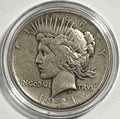 1921 American Silver Peace Dollar High Relief Circulated.